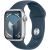 Apple Watch Series 9, 41 мм, корпус из алюминия серебристого цвета, спортивный ремешок цвета «грозовой синий», размер M/L