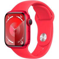 Apple Watch Series 9, 41 мм, корпус из алюминия цвета (PRODUCT)RED, спортивный ремешок цвета (PRODUCT)RED, размер M/L