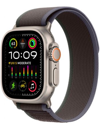 Apple Watch Ultra 2 GPS + Cellular, 49 мм, корпус из титана, ремешок Trail синего/черного цвета, размер M/L