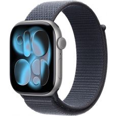 Apple Watch Series 11 42 mm, Space Gray Aluminum Case with Sport Loop Anchor Blue