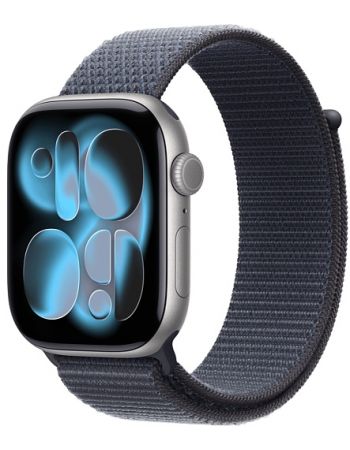 Apple Watch Series 11 42 mm, Space Gray Aluminum Case with Sport Loop Anchor Blue