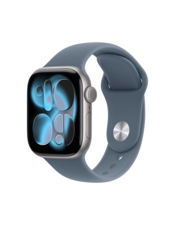 Apple Watch Series 11, 42 mm, Silver Aluminum Anchor blue Sport Band S/M