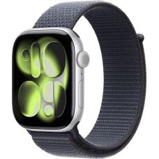 Apple Watch Series 11 42 mm, Silver Aluminum Case with Sport Loop Anchor Blue