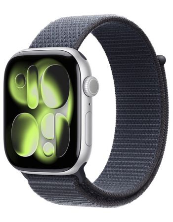 Apple Watch Series 11 42 mm, Silver Aluminum Case with Sport Loop Anchor Blue