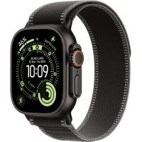 Apple Watch Ultra 3, Black Titanium Case with Black/Charcoal Trail Loop (S/M)