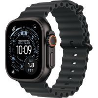 Apple Watch Ultra 3, Black Titanium Case with Black Ocean Band