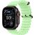 Apple Watch Ultra 3, Black Titanium Case with Neon Green Ocean Band