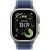Apple Watch Ultra 3, Natural Titanium Case with Blue/Bright Blue Trail Loop (M/L)