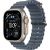 Apple Watch Ultra 3, Natural Titanium Case with Anchor Blue Ocean Band
