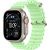 Apple Watch Ultra 3, Natural Titanium Case with Neon Green Ocean Band