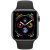 Apple Watch Series 4, 40 мм, корпус из алюминия цвета «серый космос», спортивный ремешок черного цвета